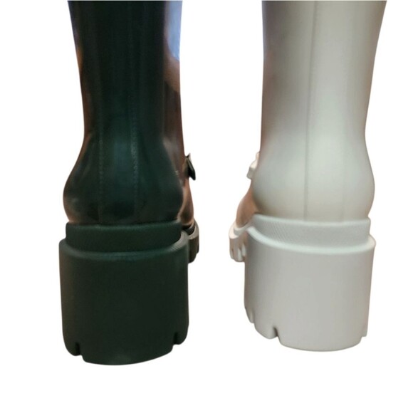 GUCCI Left Only Rubber Rain Boots Womens 35 US 5 Green White Horsebit Amputee - Picture 8 of 15